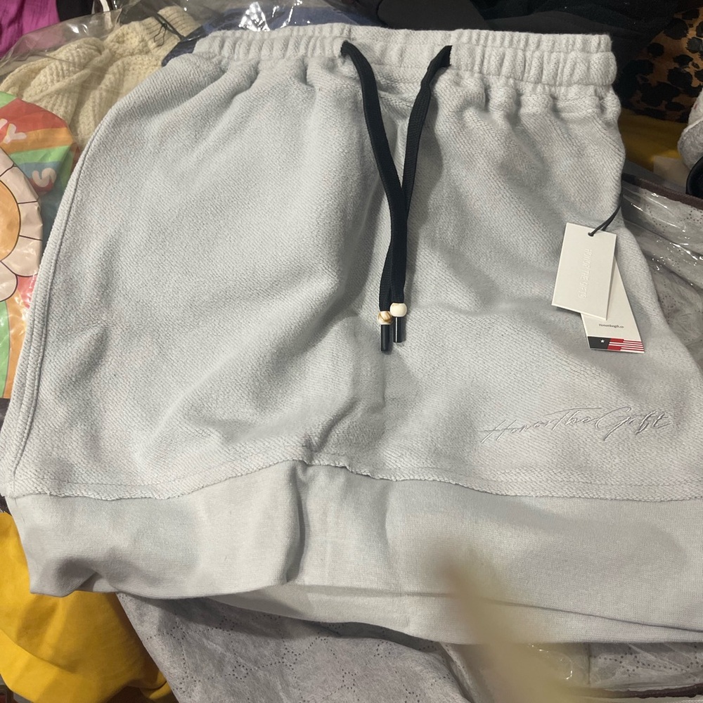 Honor The Gift Light Gray Skirt with Drawstring